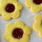 Lemon Raspberry Flower Cookies