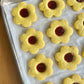 Lemon Raspberry Flower Cookies
