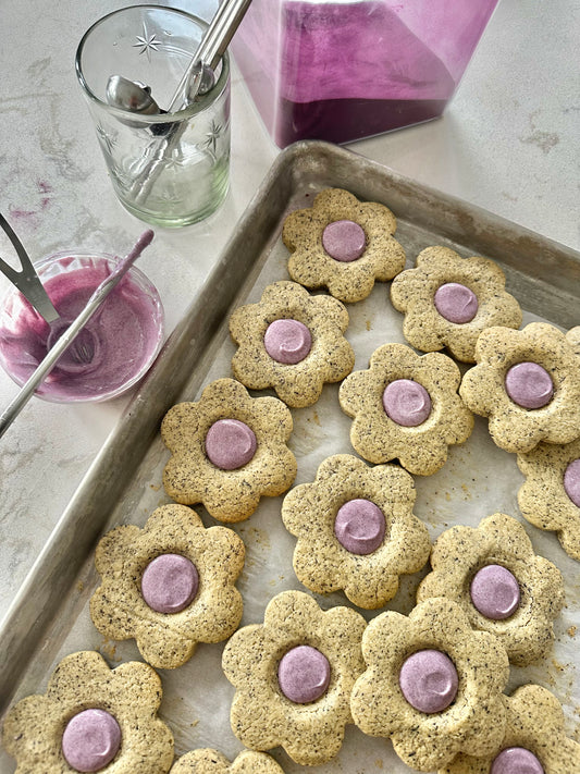 Earl Grey Flower Cookies