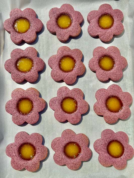 Purple Lemonade Flower Cookies