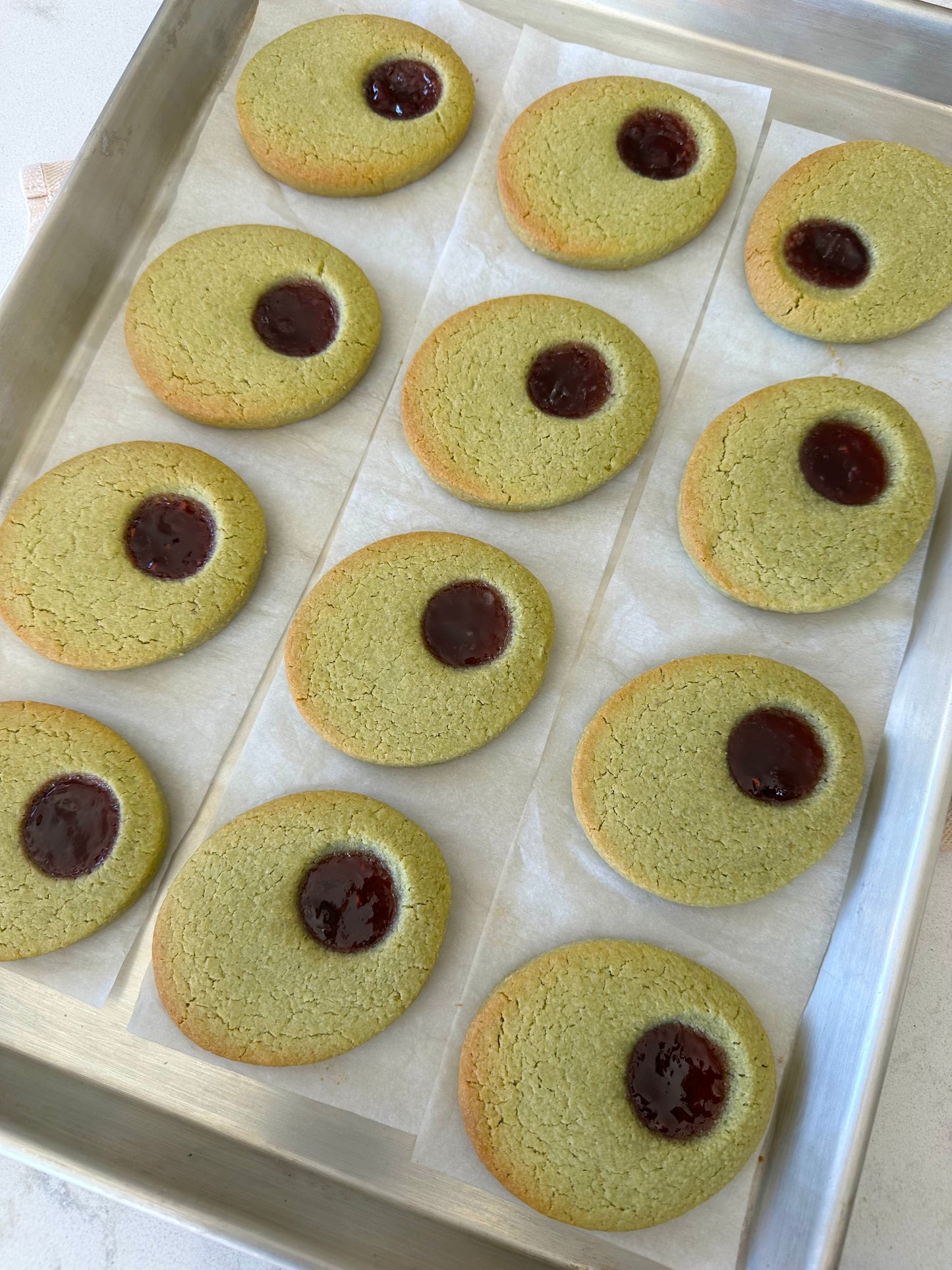 Almond Jam Olive Cookies