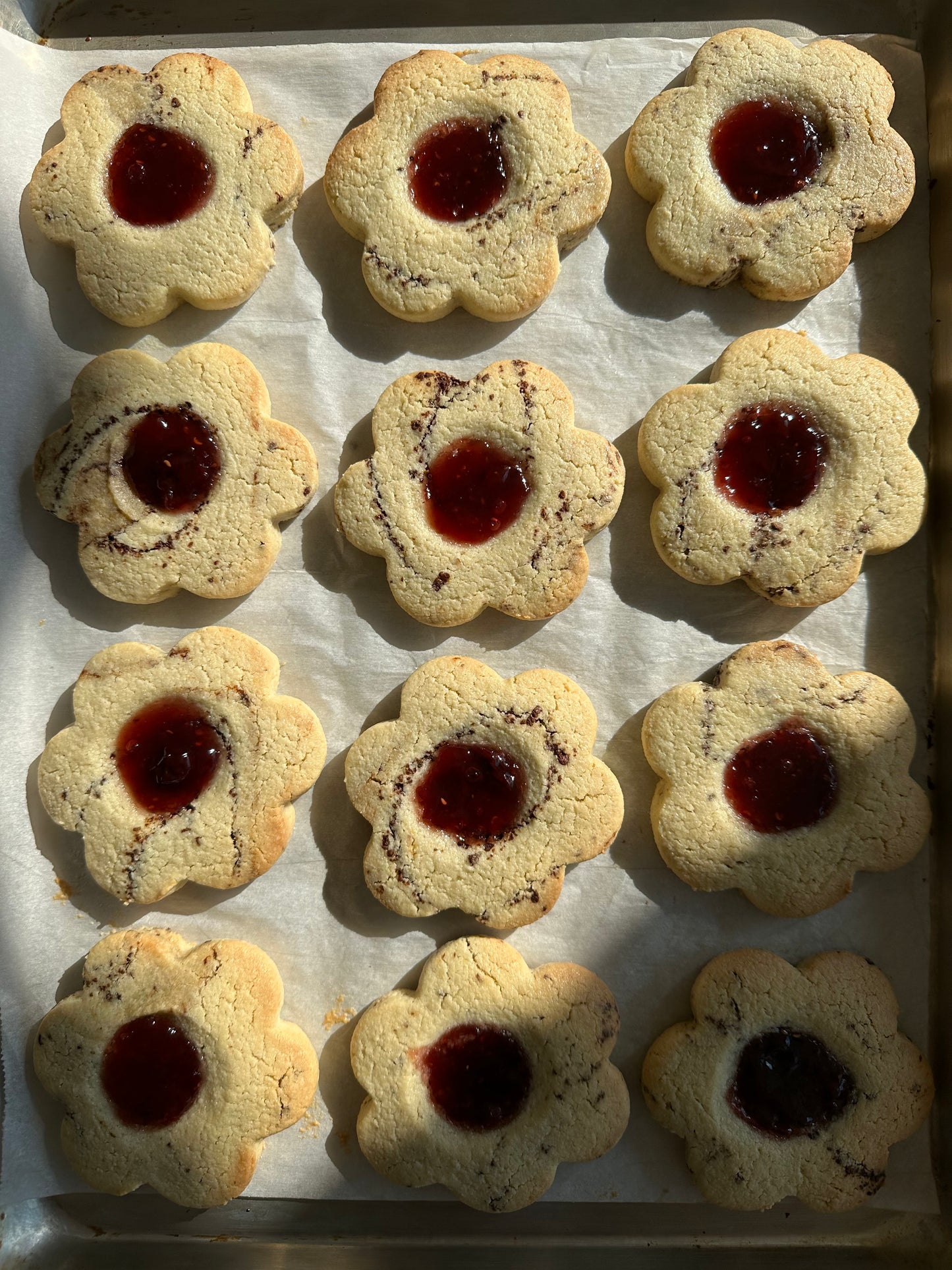 COFFEE JAM FLOWER COOKIES