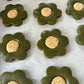 Matcha Sesame Flower Cookies