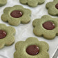 Matcha Chocolate Flower Cookies