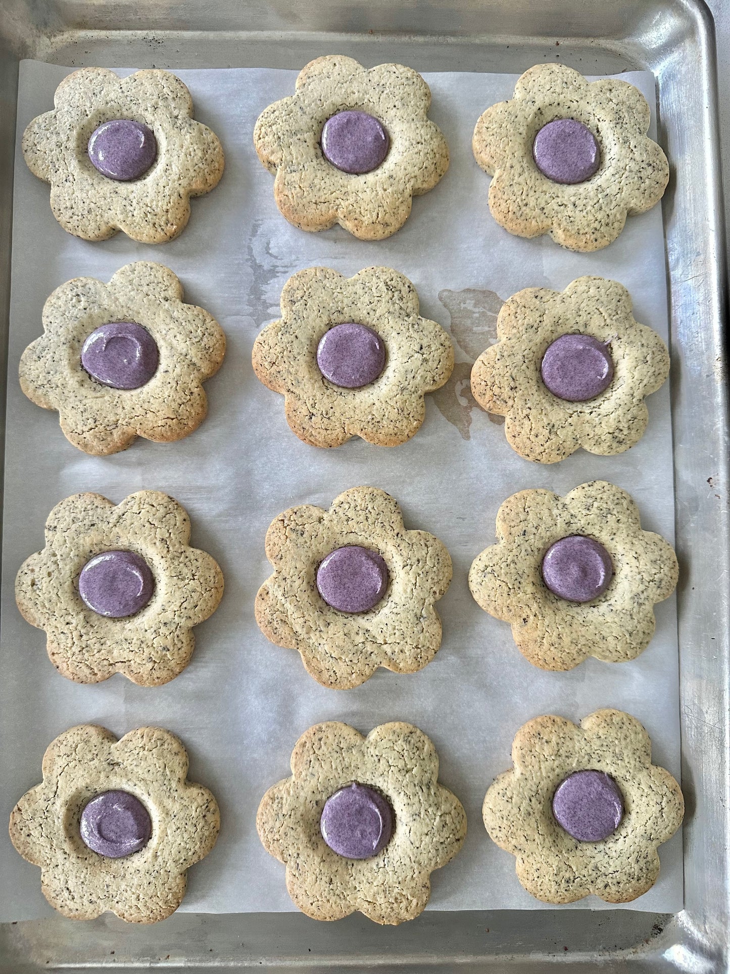 Earl Grey Flower Cookies