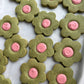 Matcha Berry Flower Cookies