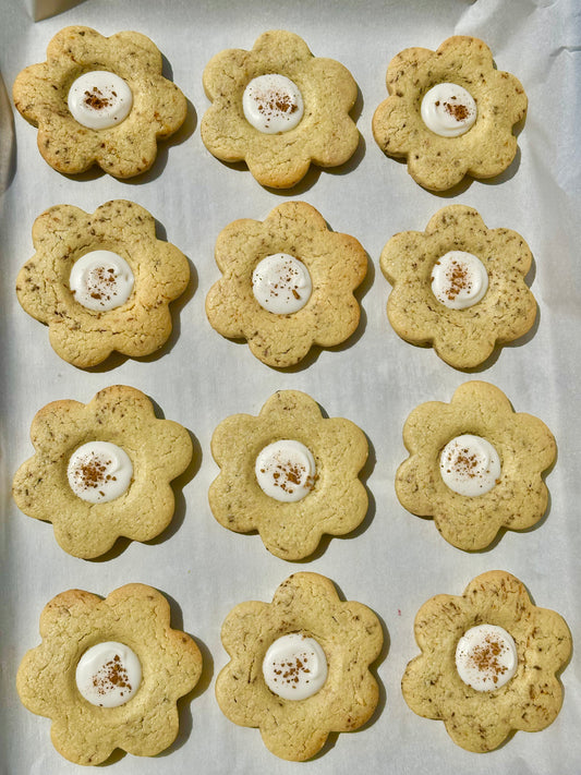 Latte Coffee Flower Cookies