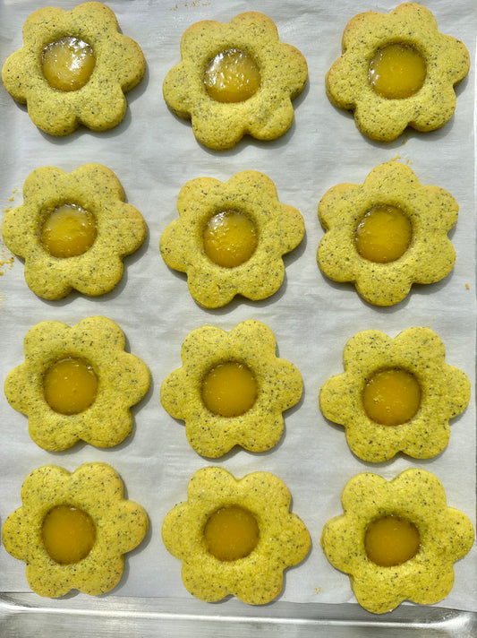 Lemon Poppy Flower Cookies