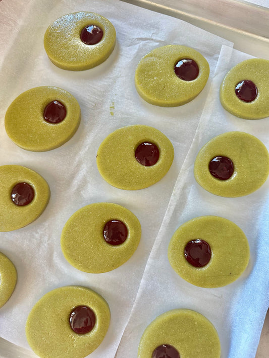Almond Jam Olive Cookies