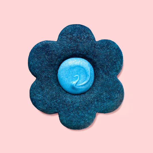 Blue Matcha Flower Cookies (v)