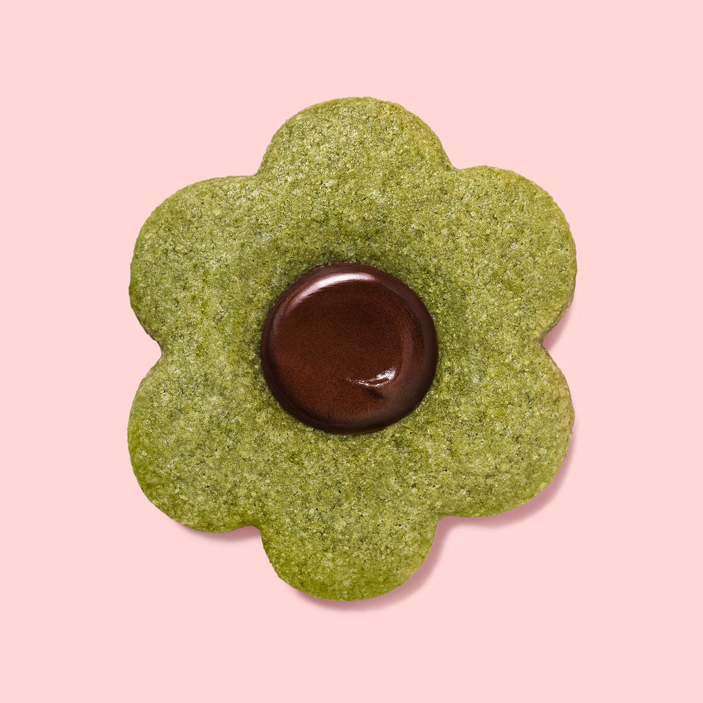Matcha Chocolate Flower Cookies