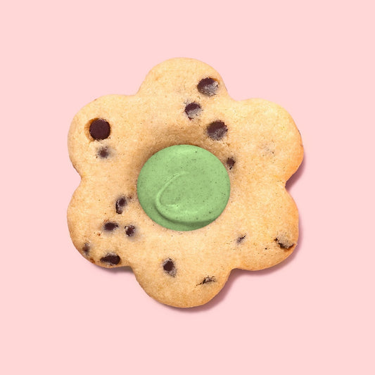 Mint Chocolate Chip Flower Cookies