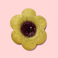 Almond Jam Flower Cookies