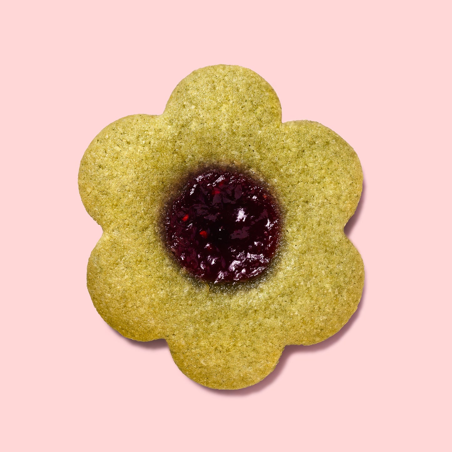 Almond Jam Flower Cookies