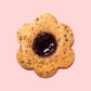 Coffee Jam Flower Cookies