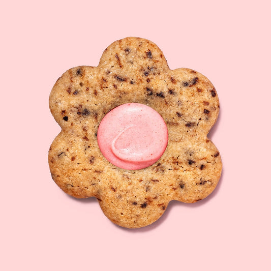 Pink Coffee Flower Cookies